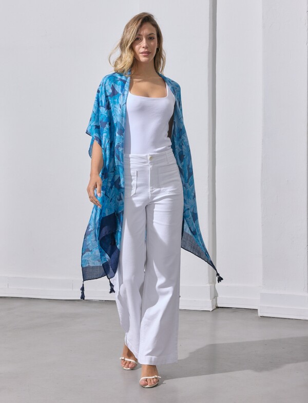 Kimono Printed AZUL/MULTI
