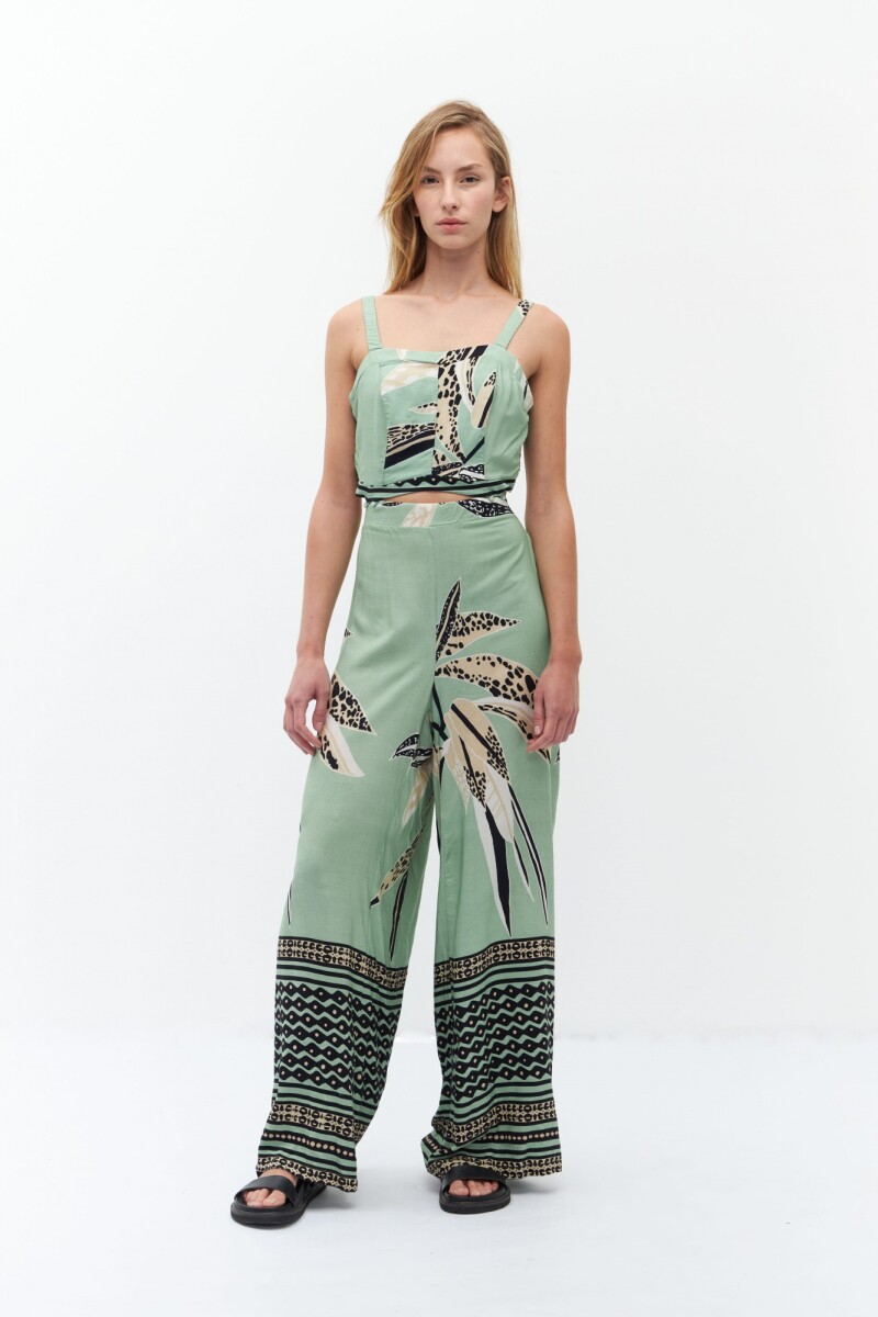 Mono estampado con cut-out - verde pastel 