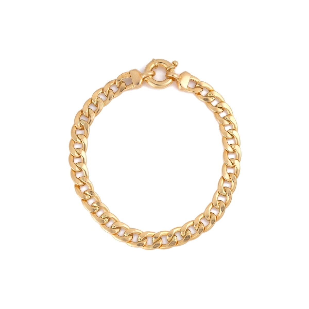 Pulsera En Oro 18k Con Eslabón Grumet 