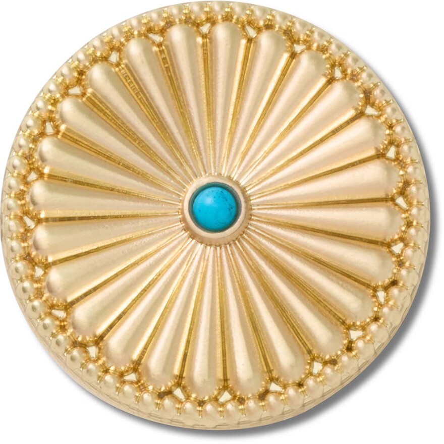 Jibbitz Gold Turquoise Western Stud Multicolor