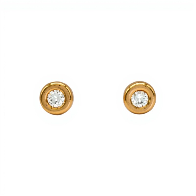 Caravanas Punto de Luz oro- Oro bajo - Zirconia - CA8176 conpiedra