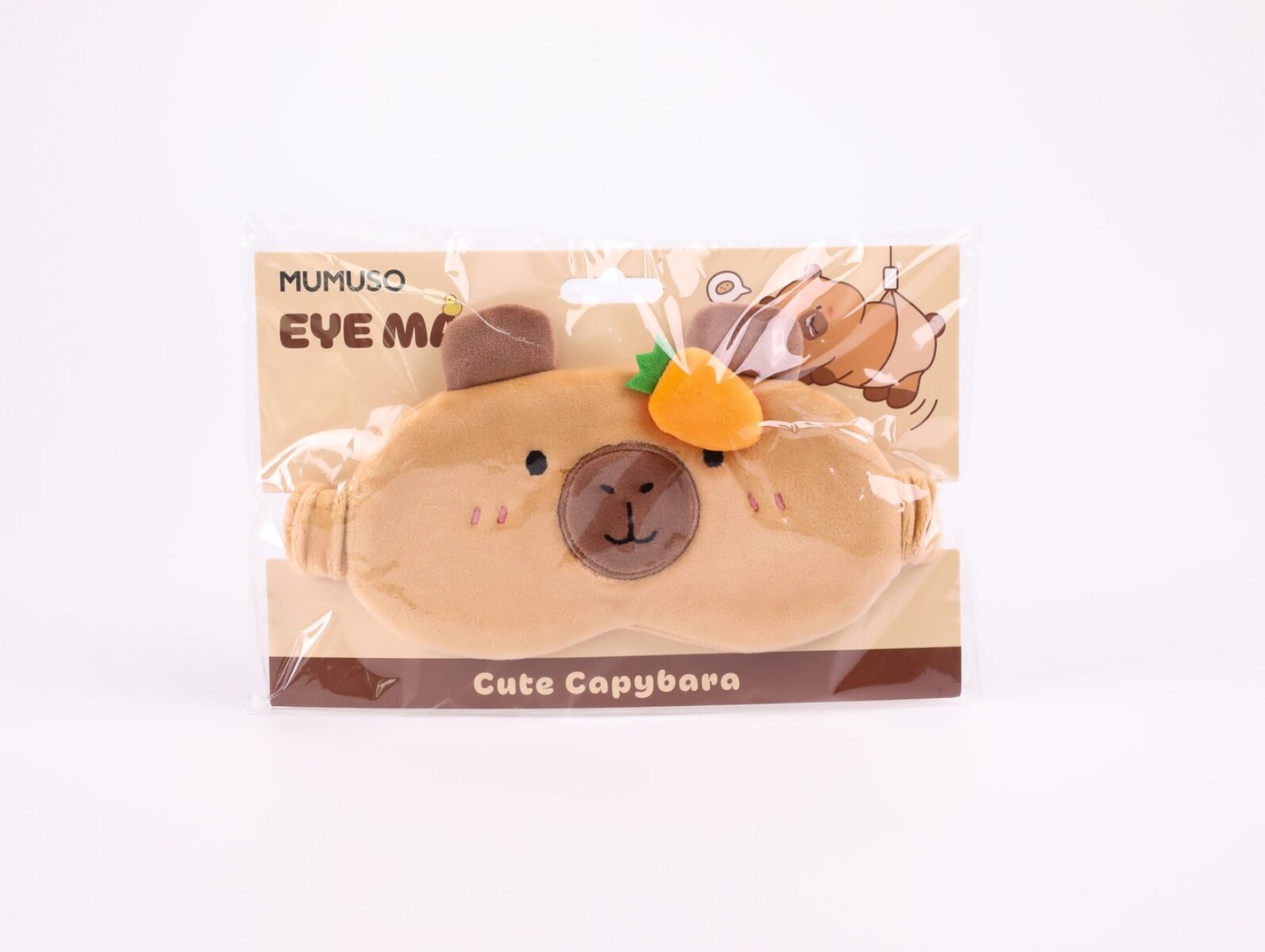 MÁSCARA PARA DORMIR DE CAPIBARA CON ZANAHORIA 