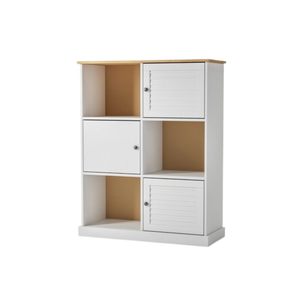 Estantería - 3 Puertas - Línea Valenciana - Blanco Estantería - 3 Puertas - Línea Valenciana - Blanco