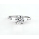 Anillo De Oro Blanco 18K Y Brillante Central Anillo De Oro Blanco 18K Y Brillante Central