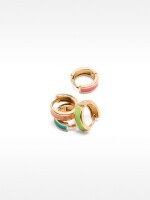 Set De Aros Esmaltados multicolor