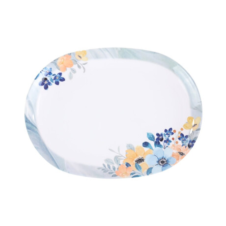 Plato ovale de melamina Flowers Line Plato ovale de melamina Flowers Line
