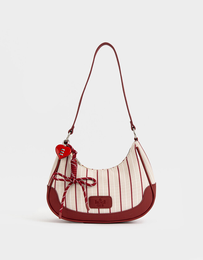 Bandoleras Bandolera Hobo Con Charm "campus Club" - Estampado Rayas