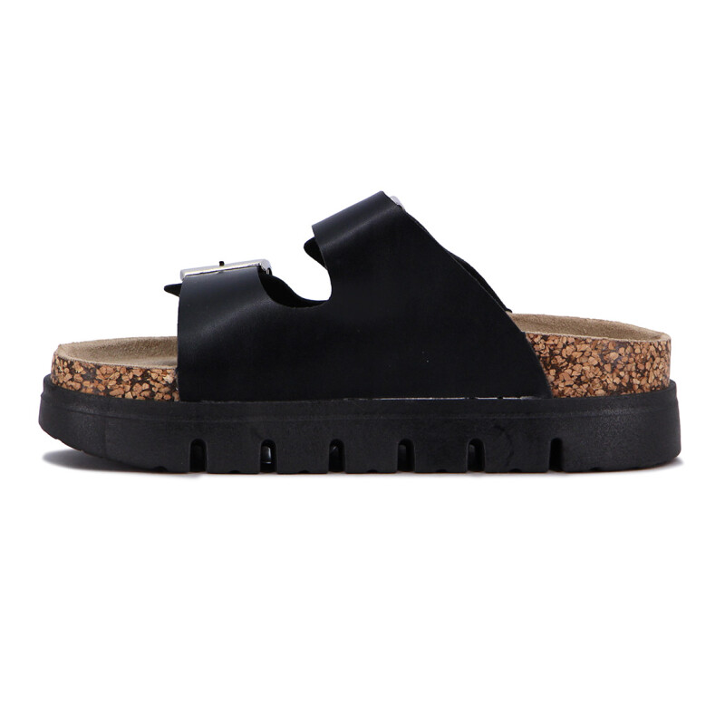 Sandalias Mujer Darkness Plataforma Y Hebillas Negro