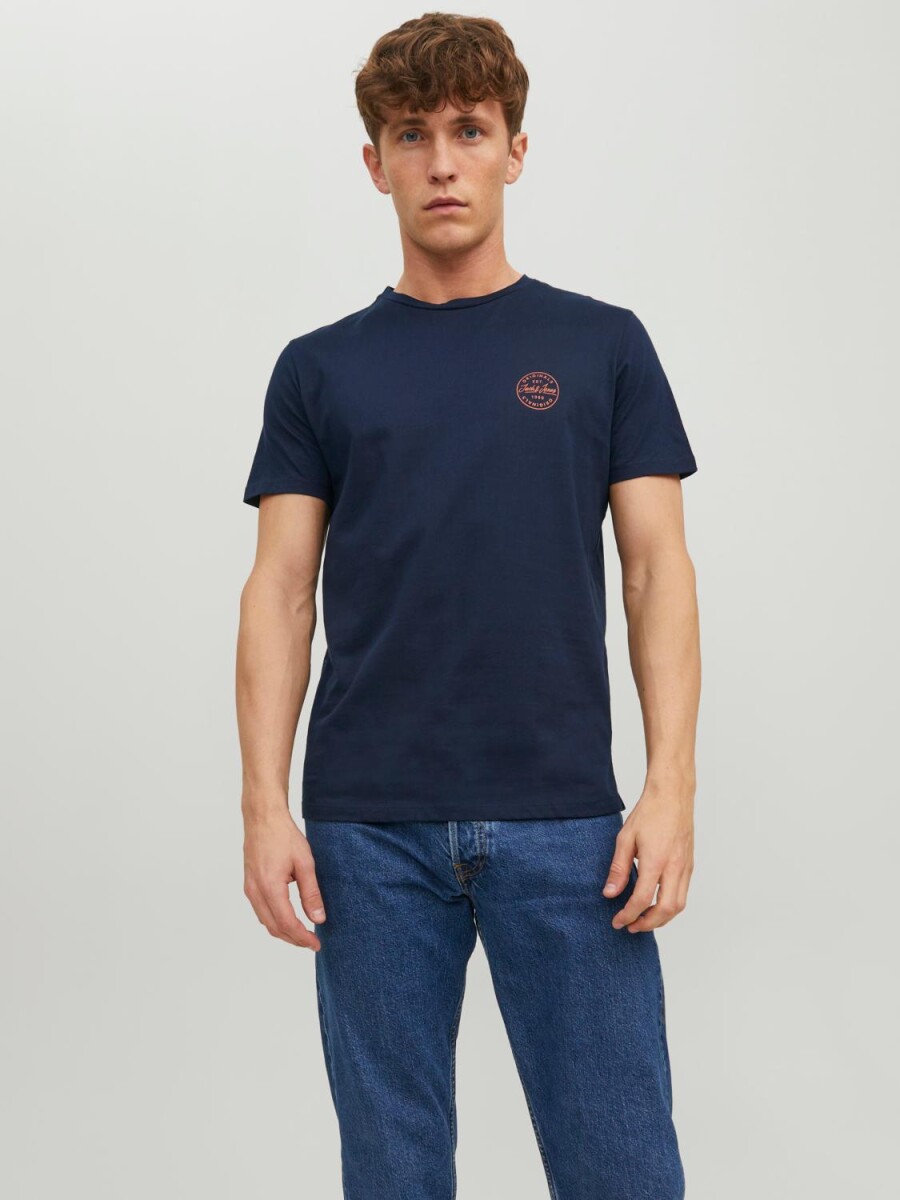 Polera Shark Mini Logo - Navy Blazer 