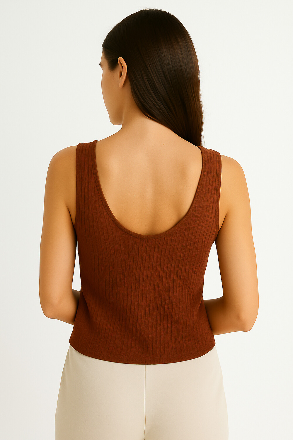 Musculosa Runda Marron