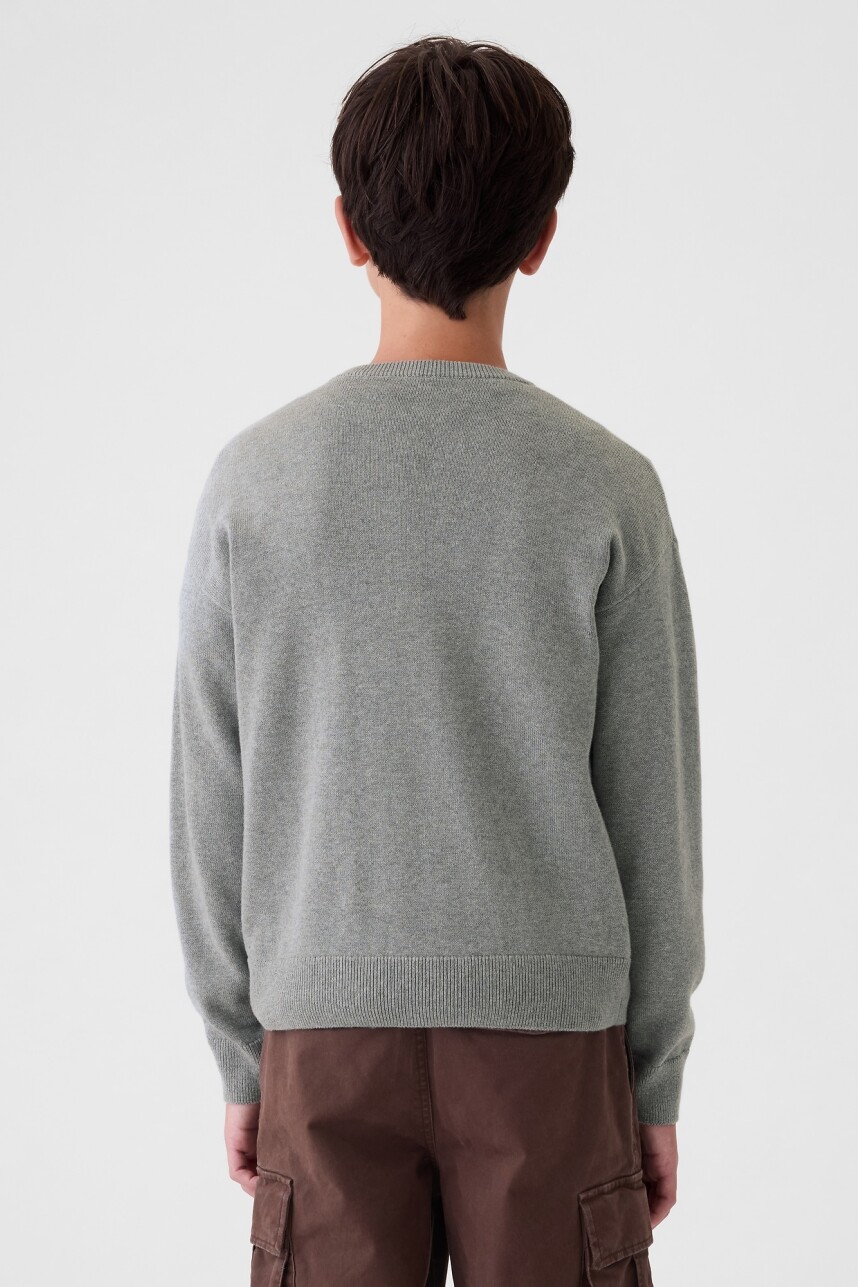 Buzo Deportivo Logo Gap Niño B25 Grey Heather