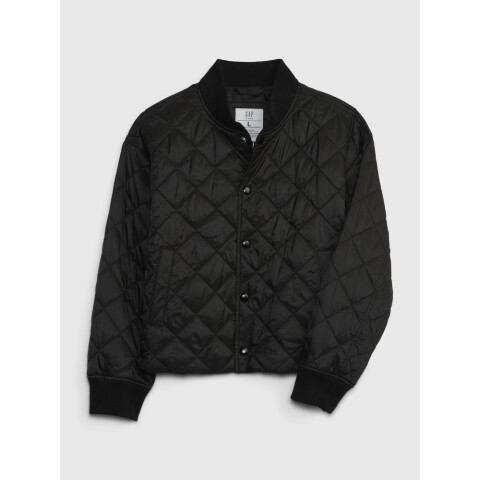 LTWT QUILTED BOMBER BLACK 1