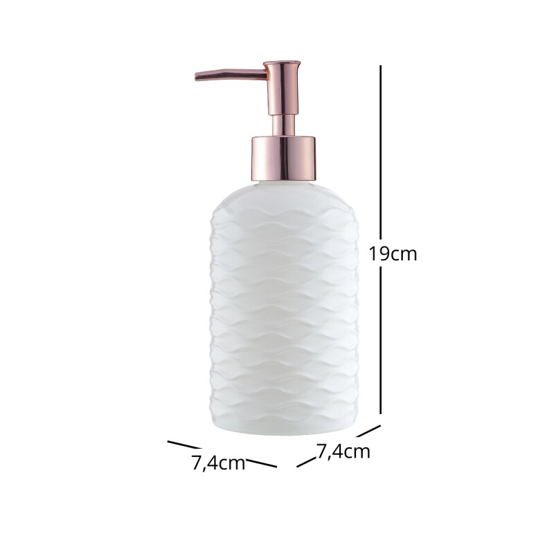 Dispensador de jabón de vidrio BLANCO