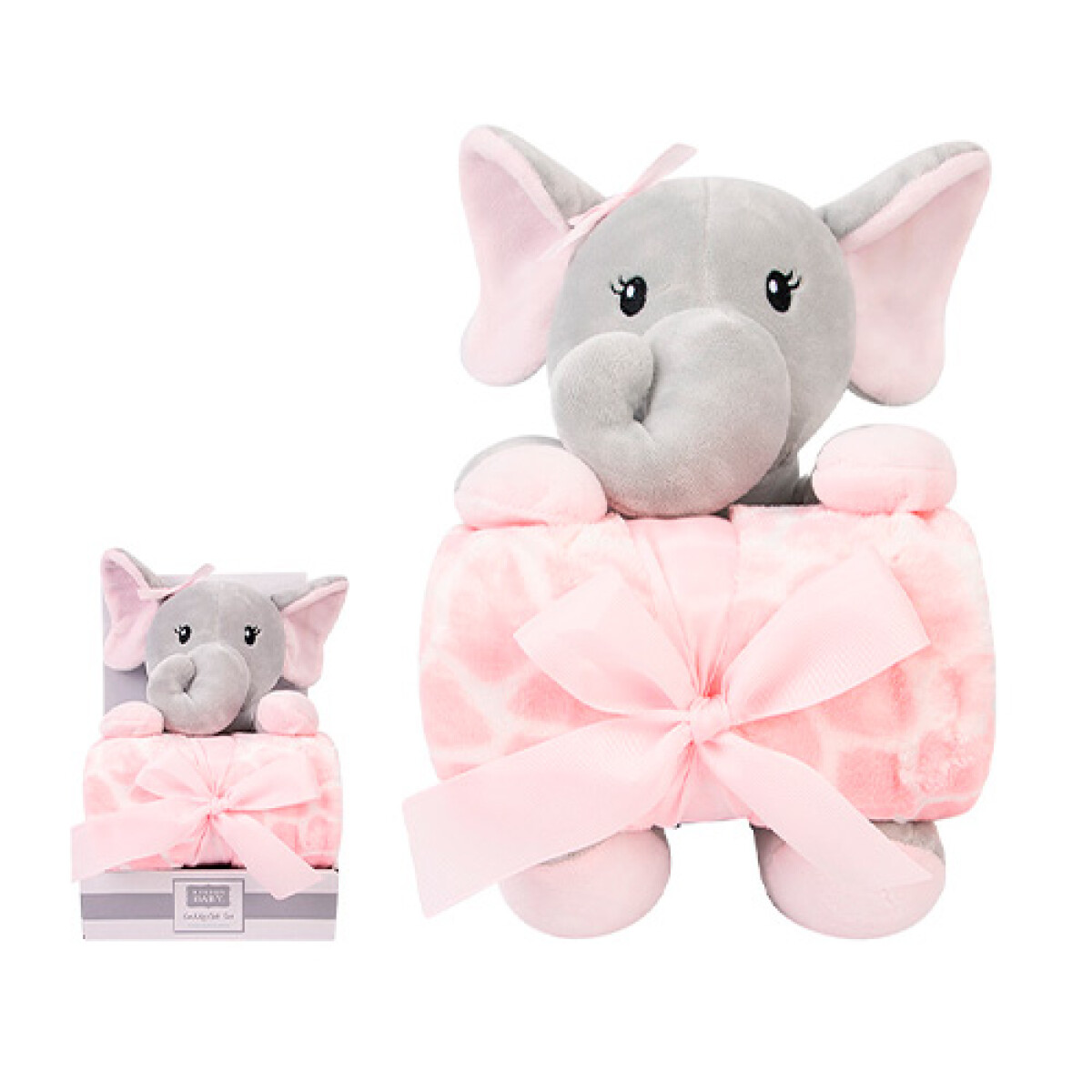 Manta Infantil con Peluche Hudson Baby - ELEFANTE 