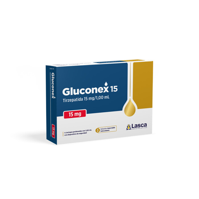 GLUCONEX 15 MG CJ X 4 JERINGA PRELL. única