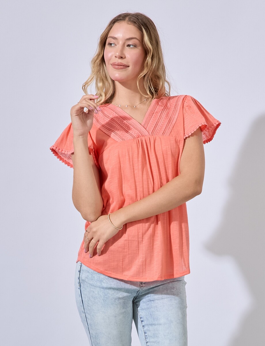 Blusa Puntilla - Coral 