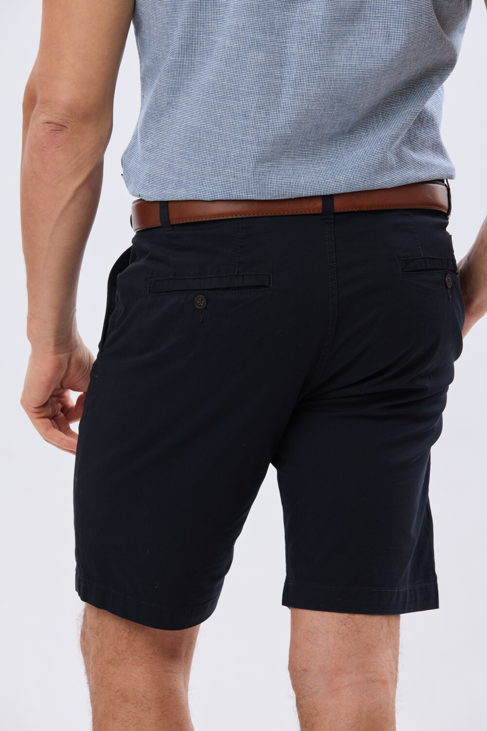 BERMUDA CLASICA CON ELASTANO Azul