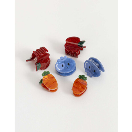 Set De Mini Broches Infantiles Combinacion Tricolor