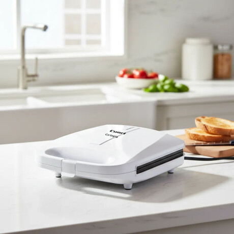 Sandwichera Eléctrica 4 Panes Antiadherente Alta Potencia Blanco