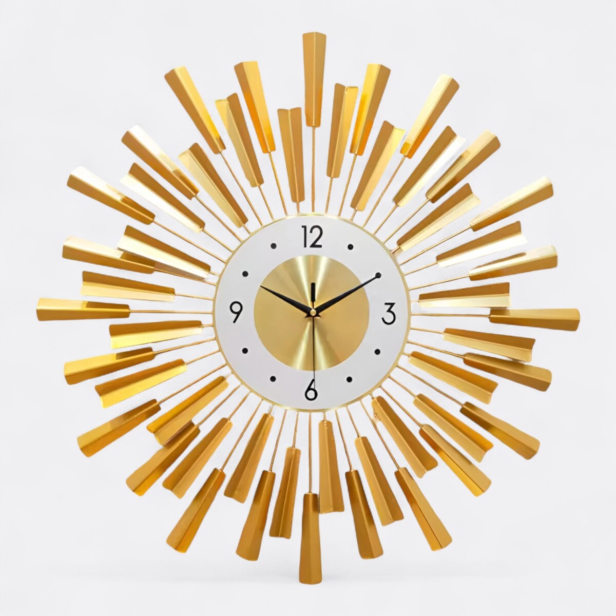 Reloj De Pared Flechas Doradas Cuadradas 