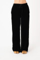 PANTALÓN RELAXED FIT EN VELVET Negro