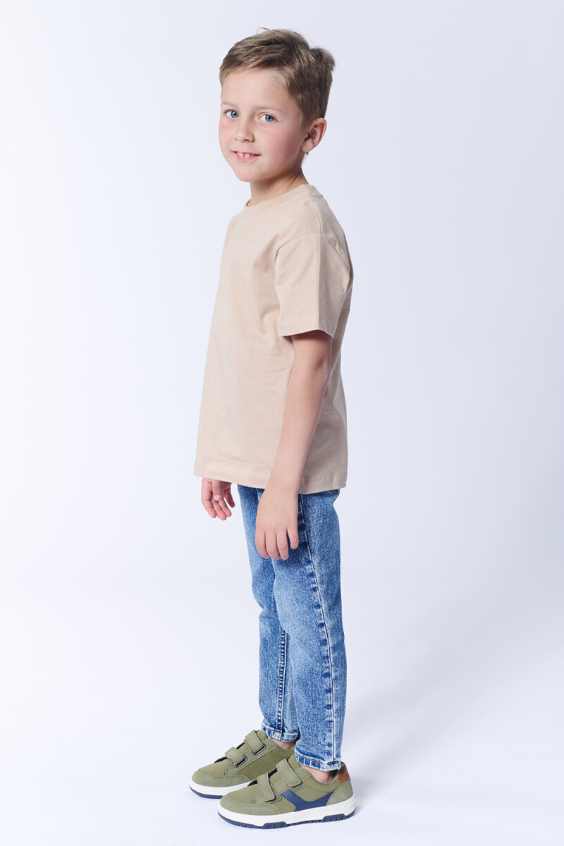 Remera algodón flame Beige