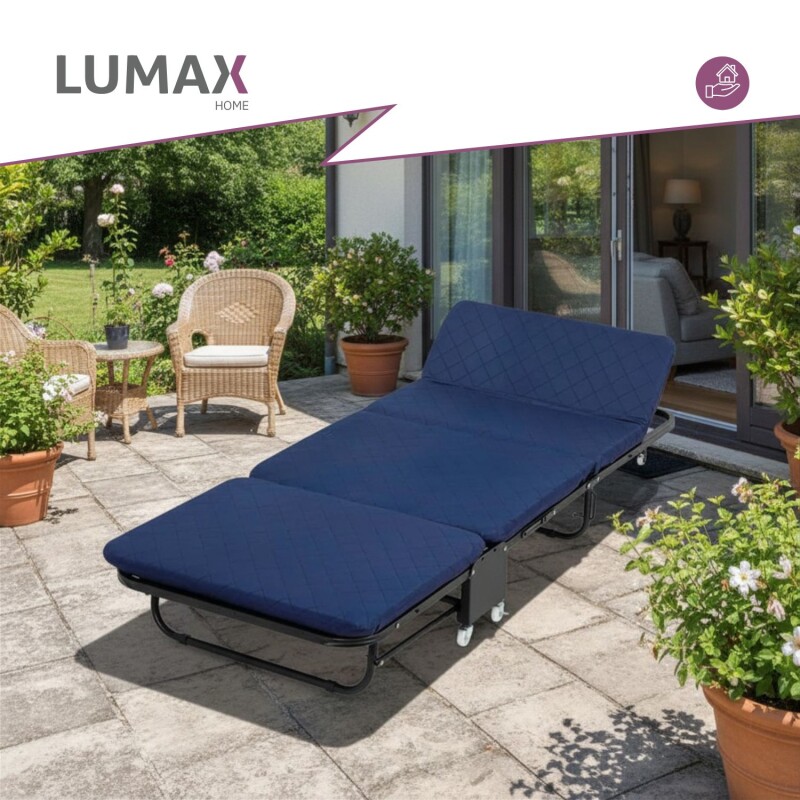 Catre cama plegable Lumax 180x75cm Acolchonado p/camping Catre cama plegable Lumax 180x75cm Acolchonado p/camping