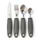 Set Cubiertos Adaptados Artritis, Temblor Manos Gris
