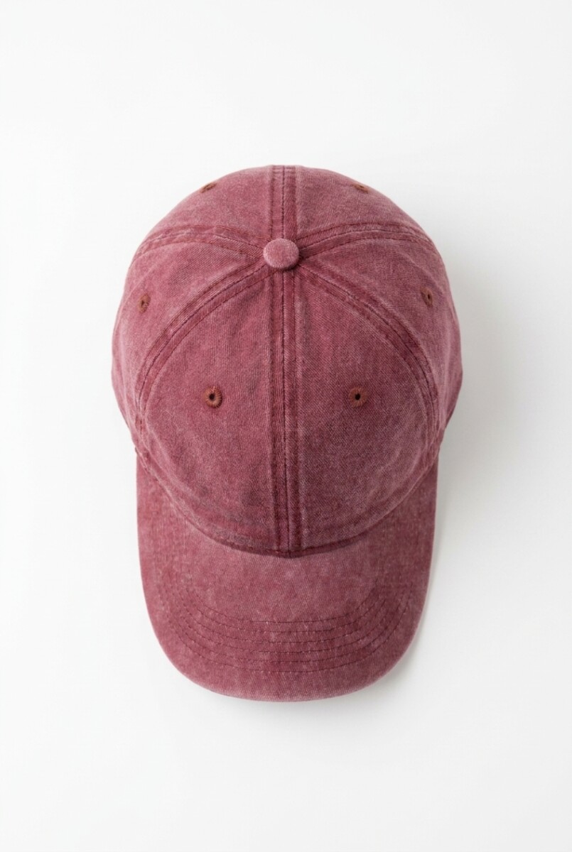 Cap washed - bordo 