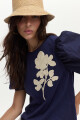 Blusa Rosa Azul Marino
