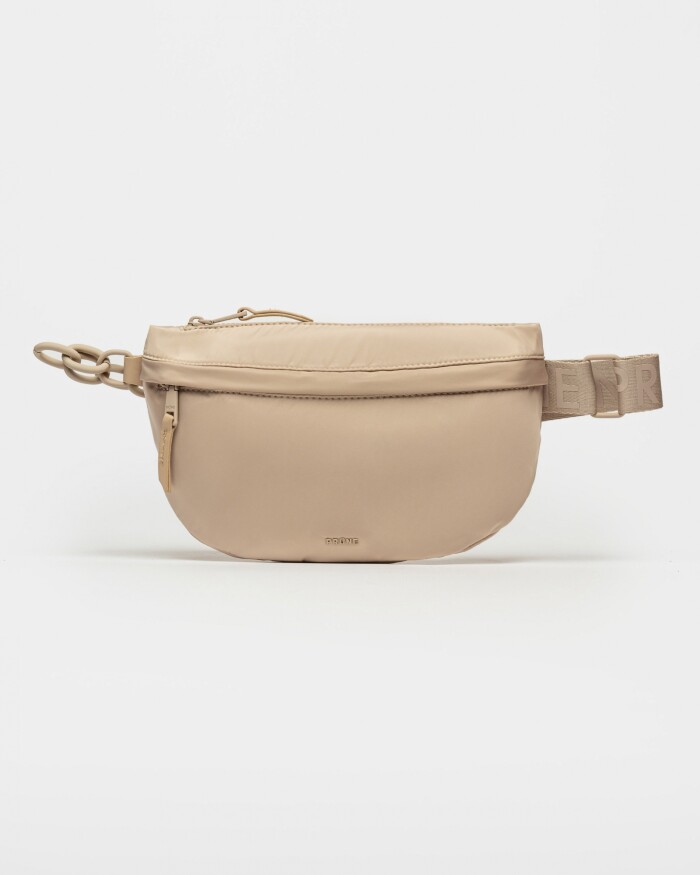 Riñonera Match En Nylon Taupe