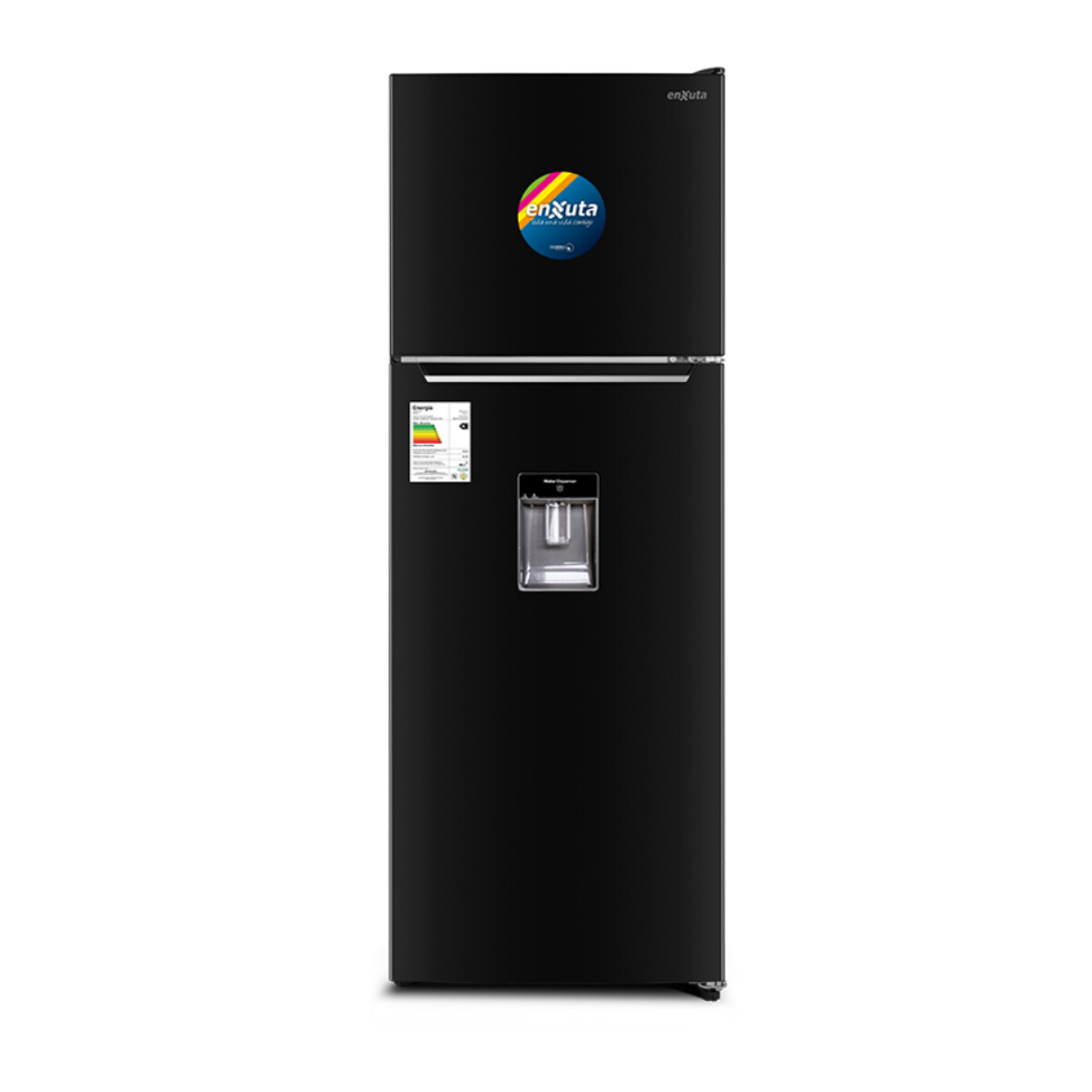 Refrigerador enxuta Frío Seco 345 Litros Negro con Dispensador - Negro 