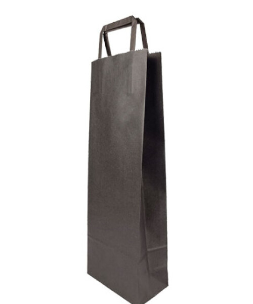 Bolsa lisa acuario 14x08x40 cm, para botella NEGRO