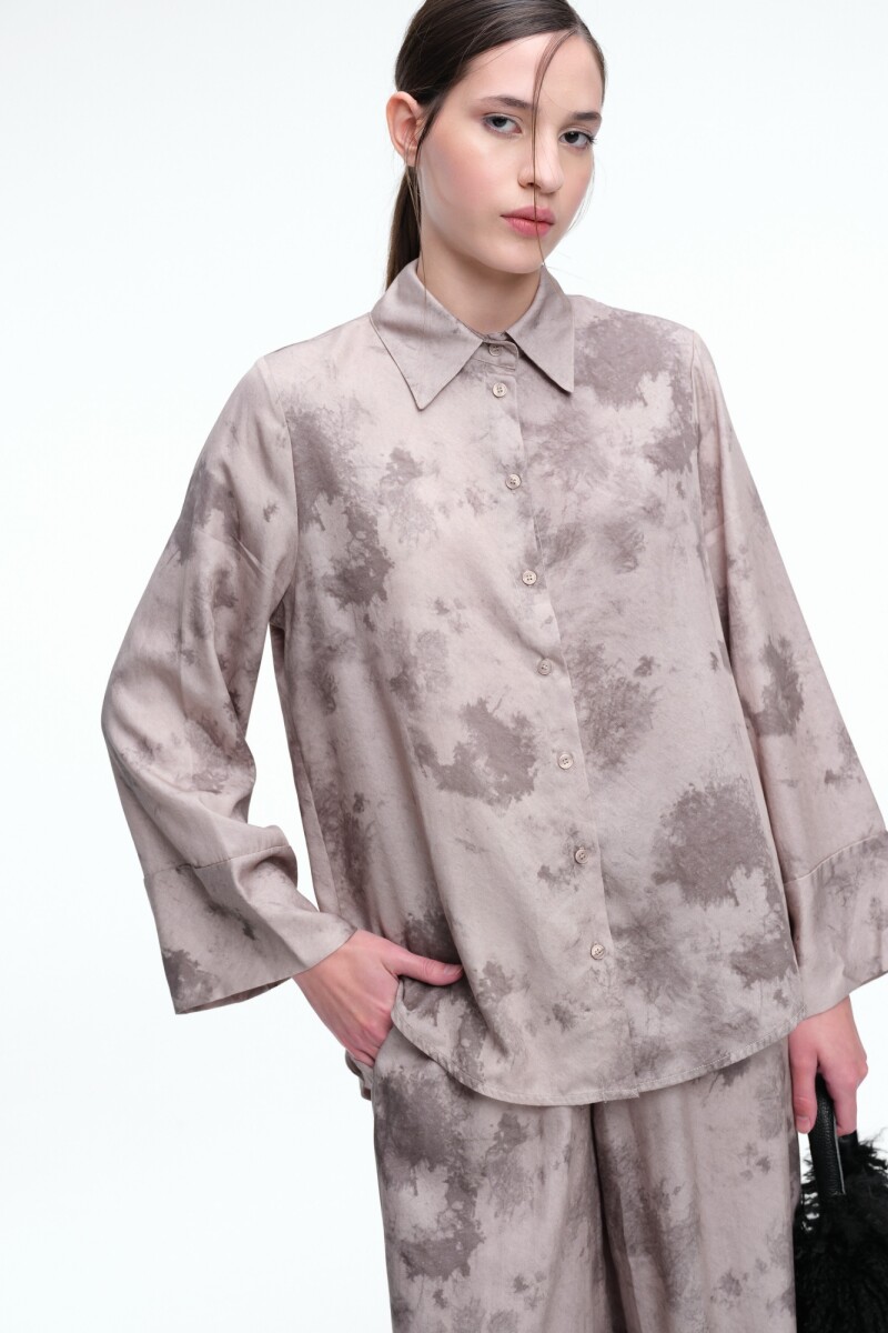 CAMISA OVER PRINT Gris
