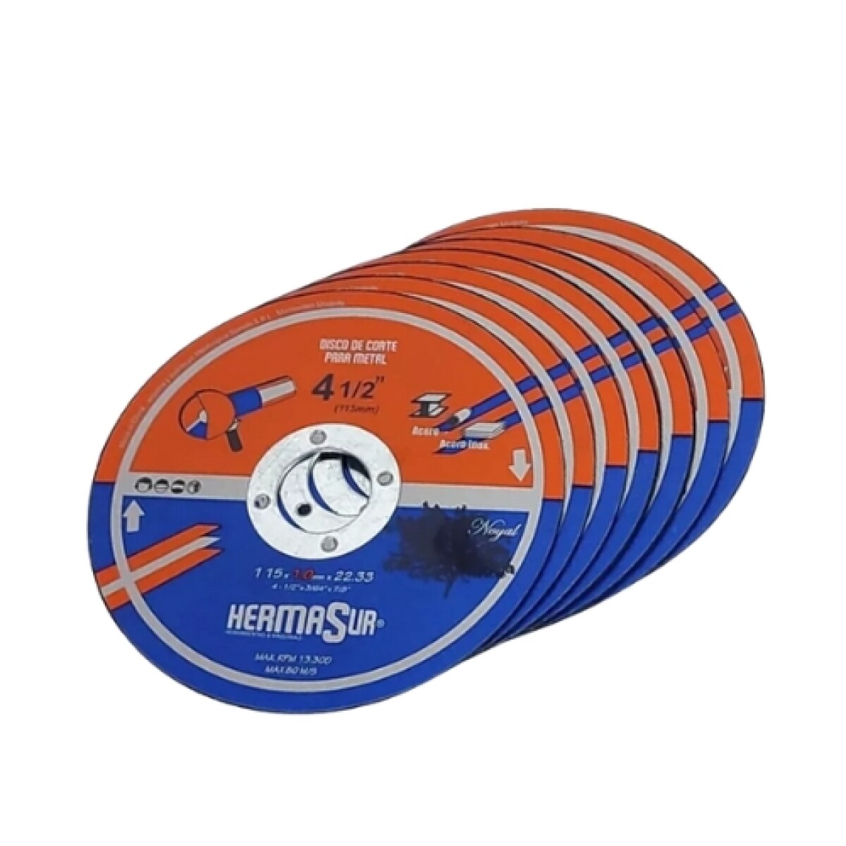 Disco Corte Metal 4½ X 1mm Amoladora Hermasur® 25 Unidades. Agregar a favoritos 