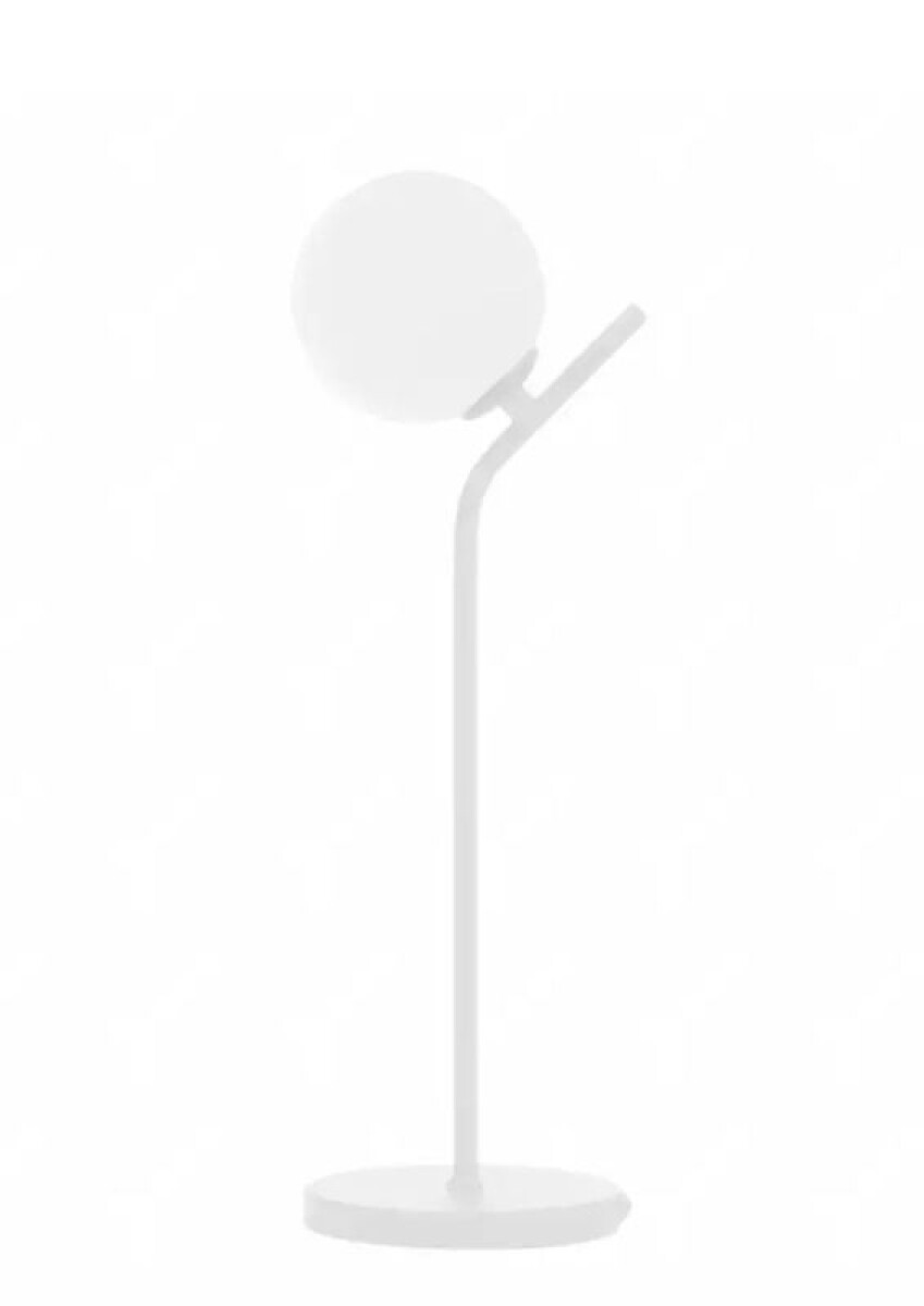 VELADOR DE MESA LUNA ALUMINIO 415MM 1XG9 BLANCO 