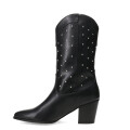 Botas de Mujer Miss Carol TAOS de caña alta con tachas Negro