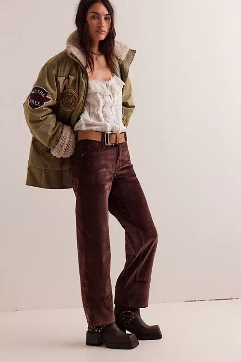 RISK TAKER CORD STRAIGHT Marron