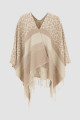 Poncho con flecos animal print Animal print
