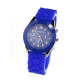 Reloj Geneva Importado Azul Con Malla De Silicona Reloj Geneva Importado Azul Con Malla De Silicona