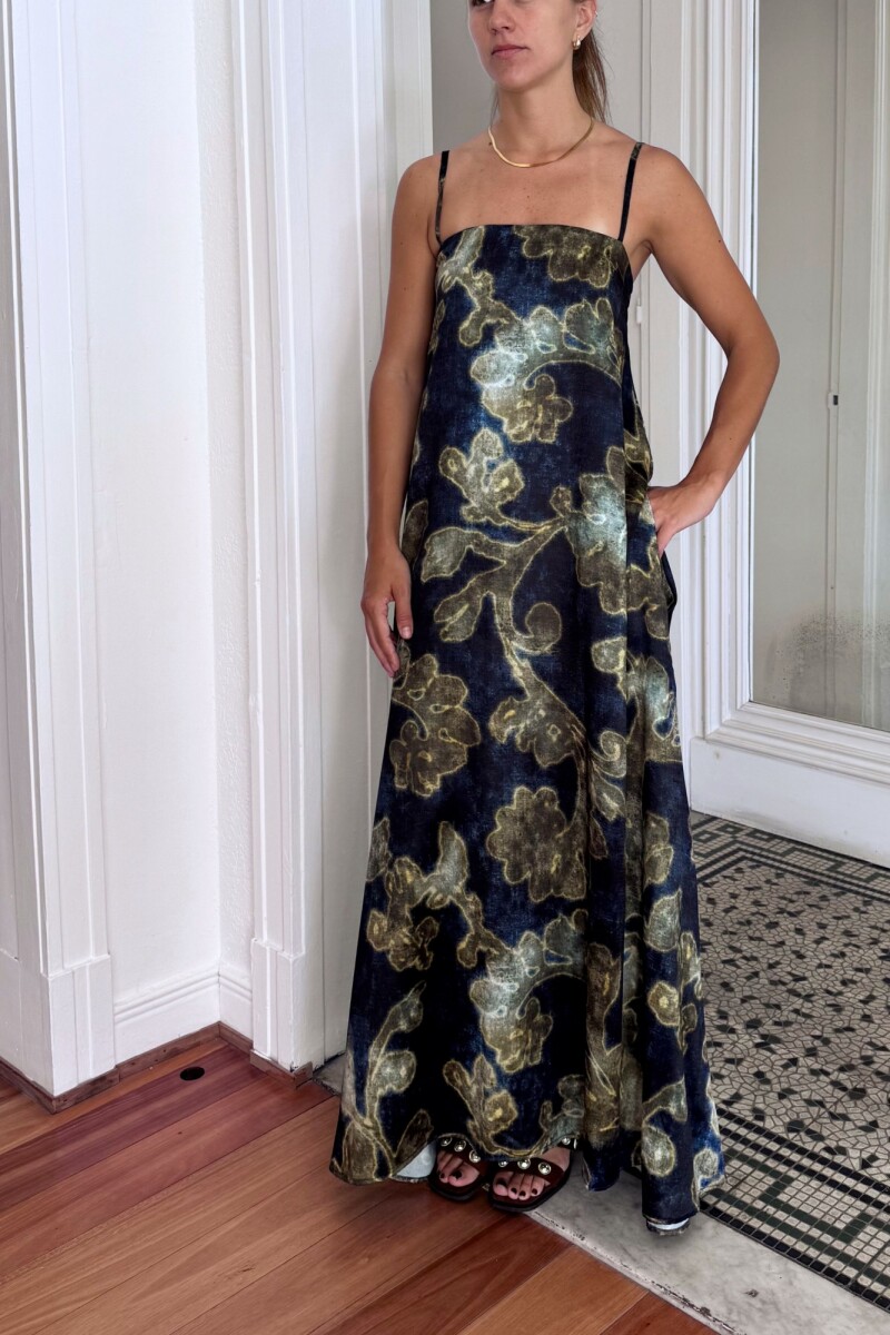 Vestido Filomena - Azul print 