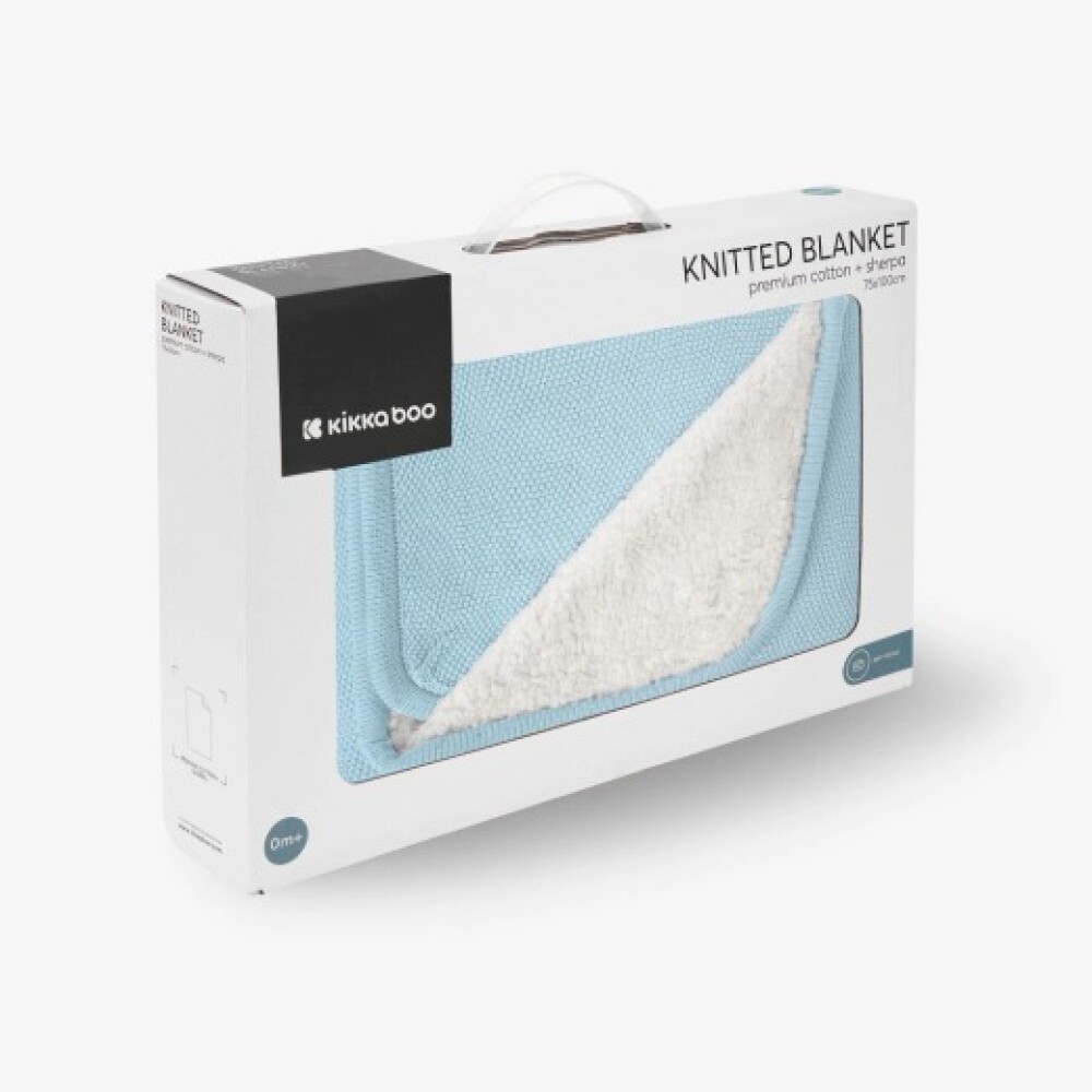 Manta rebozo hilo corderito KIKKABOO celeste