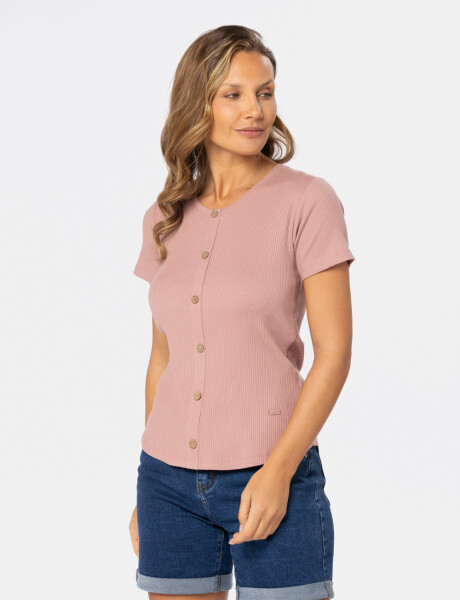 REMERA CON BOTONES Rosado