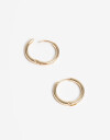 Aros Argollas Strass Argollitas Con Strass - Dorado