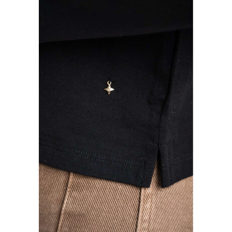 Remera Manga Larga Algodon Elastano Negro