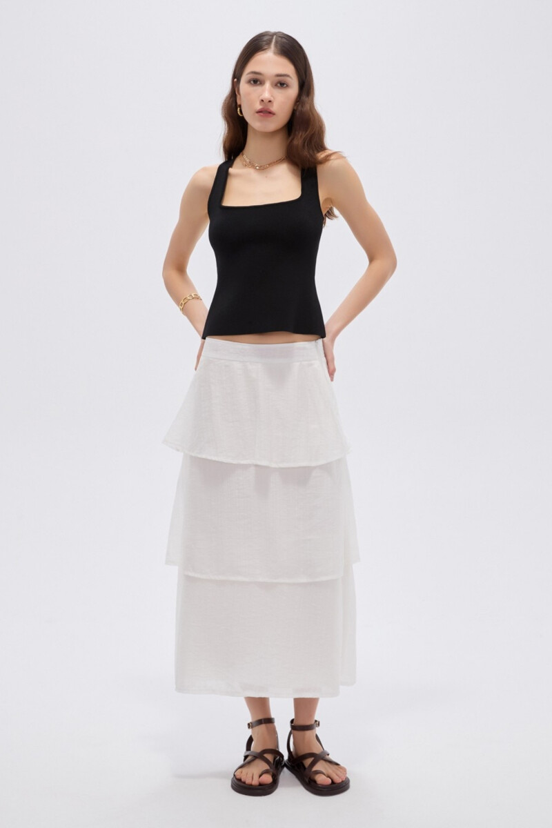 Falda Pexlon - Marfil / Off White 