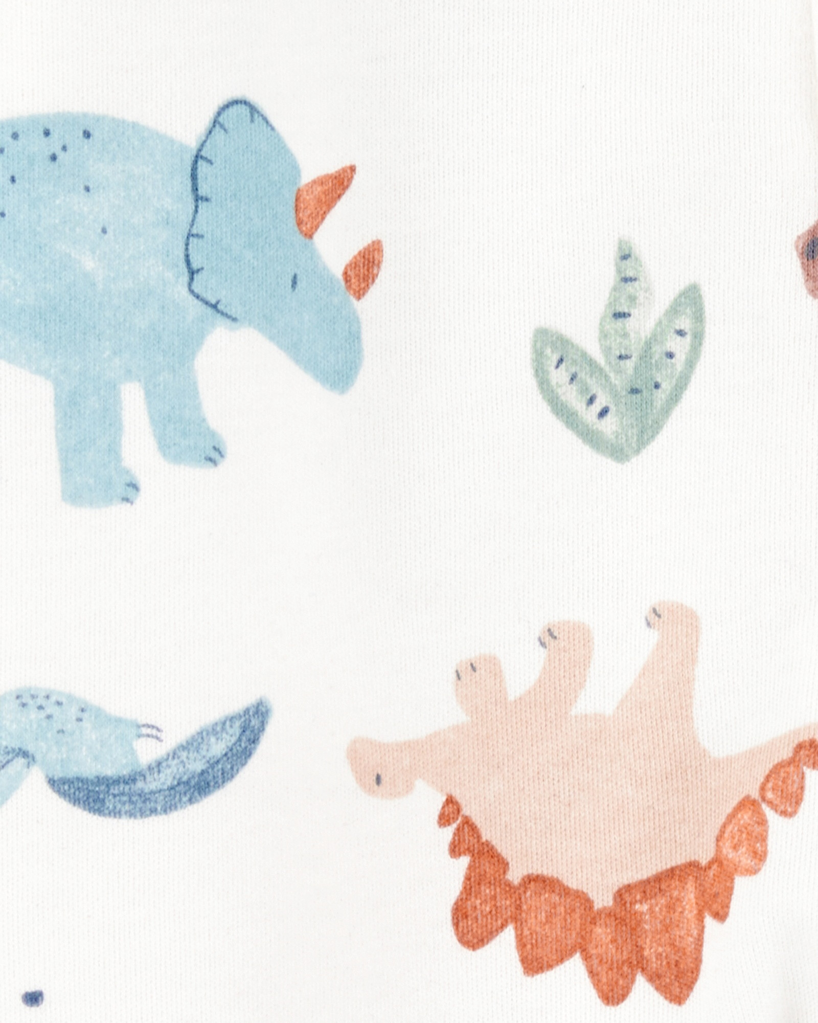 Pijama una pieza de algodón, con pie, diseño dinos Sin color