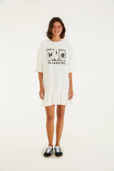 VESTIDO CAMISETERO CORTO Blanco