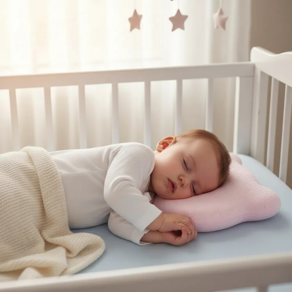 Almohada anti cabeza plana BUBA OSO rosa