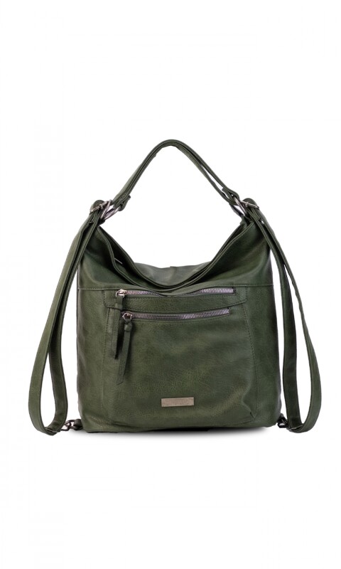 CARTERA MOCHILA ESTHER VERDE MILITAR